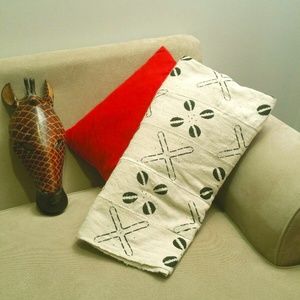 (AUTHENTIC) African Bambara Mud Cloth - 63" x 45"